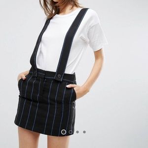 Asos Pinny skirt in Pinstripe